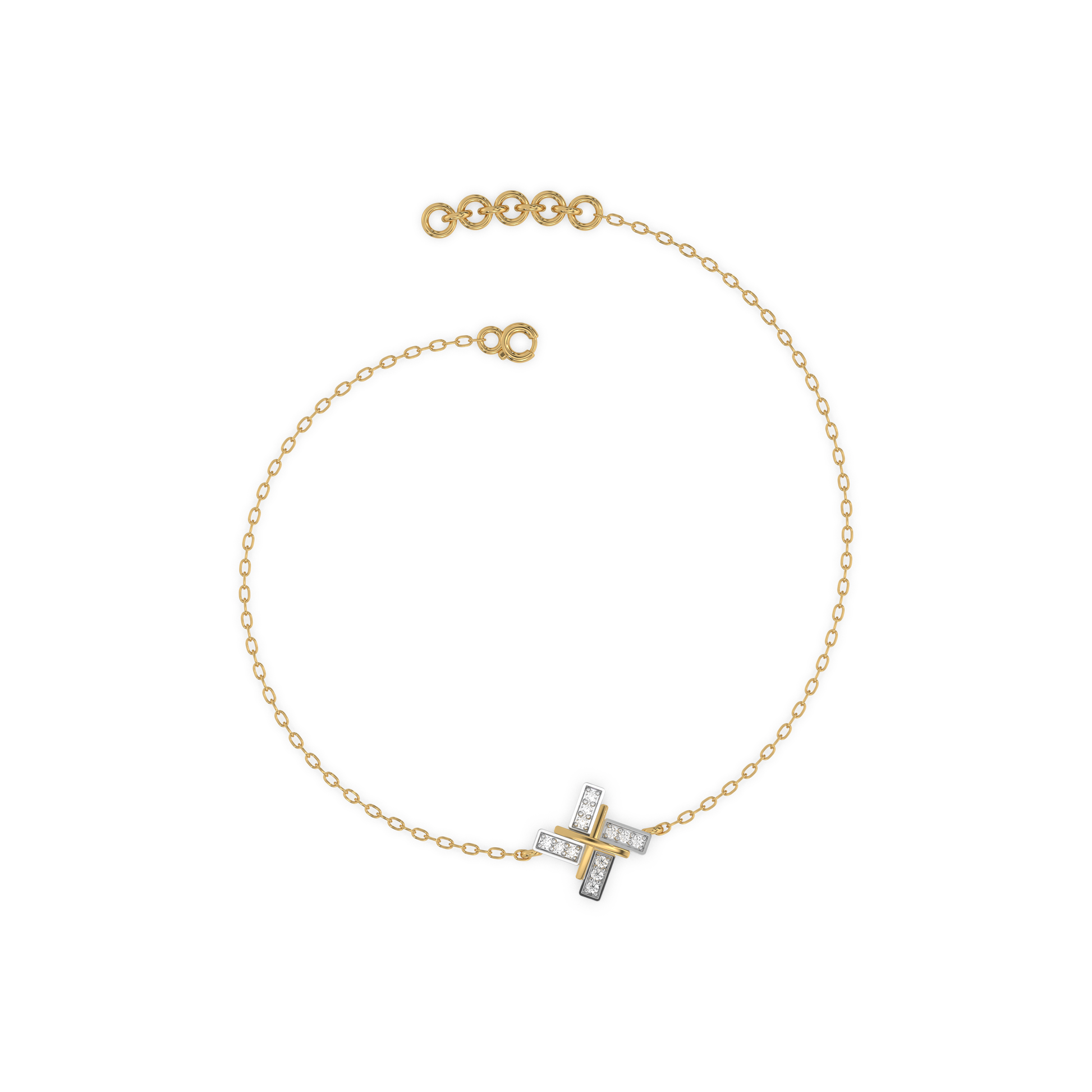 Geometric Glow - 18kt Gold Vermeil Lab Grown Diamond Bracelet