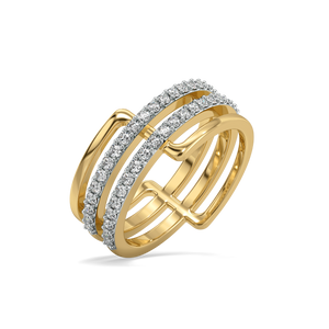 Geometric Statement - Lab Diamond Cocktail Ring