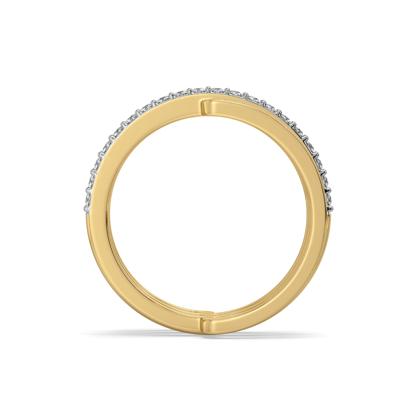 Geometric Statement Cocktail Ring-18kt Gold Vermeil Lab Grown Diamond Ring