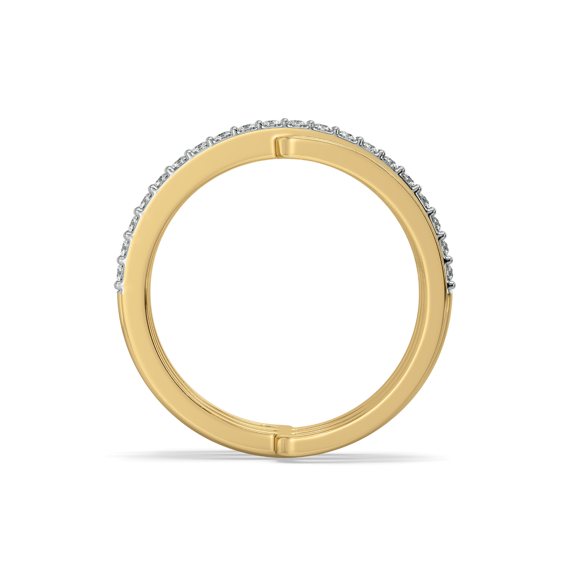 Geometric Statement Cocktail Ring-18kt Gold Vermeil Lab Grown Diamond Ring