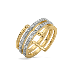 Geometric Statement - Lab Diamond Cocktail Ring