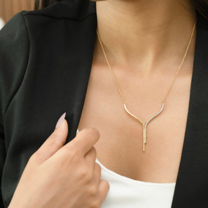 Glam Chic - 18kt Gold Vermeil Lab Grown Diamond Necklace