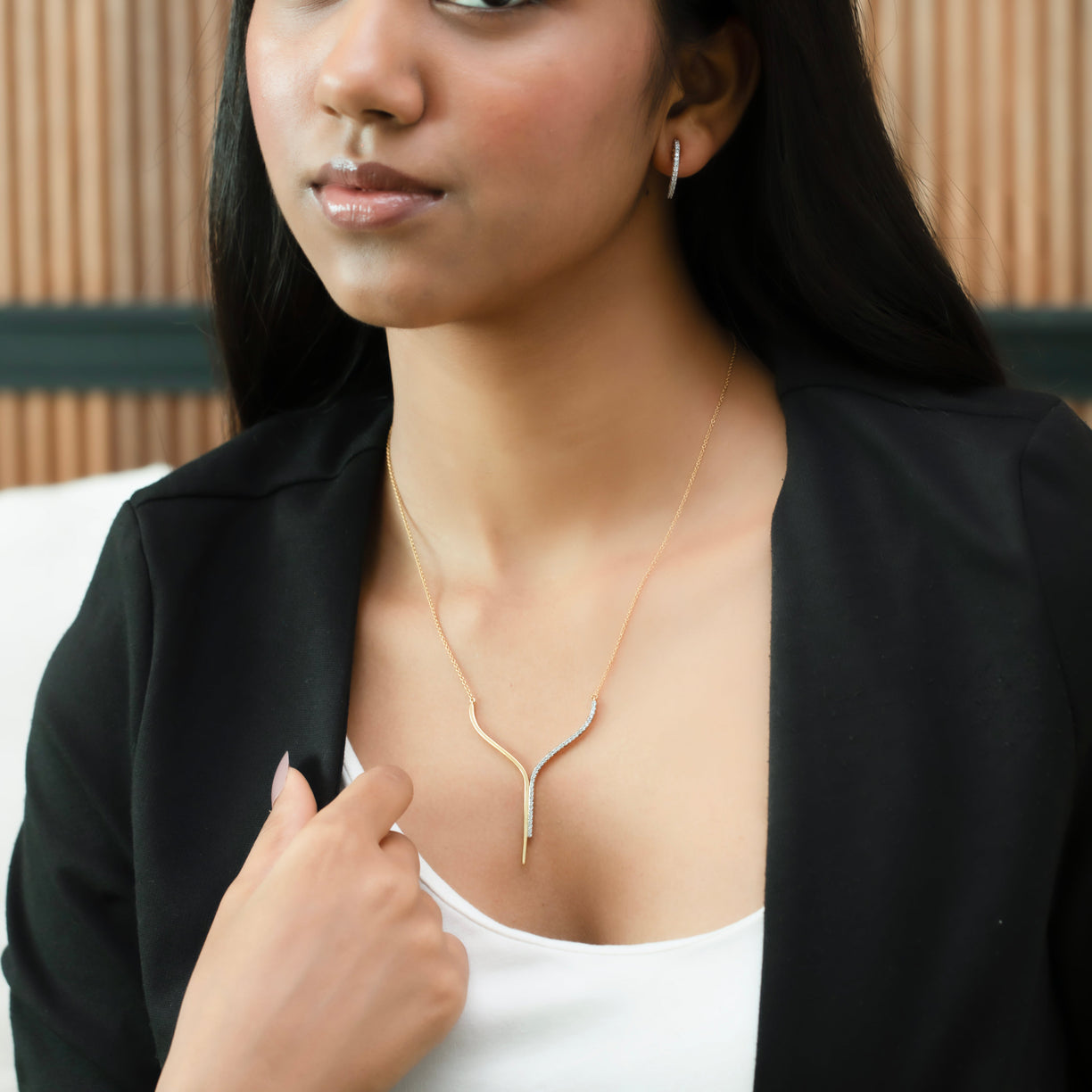 Glam Chic - 18kt Gold Vermeil Lab Grown Diamond Necklace