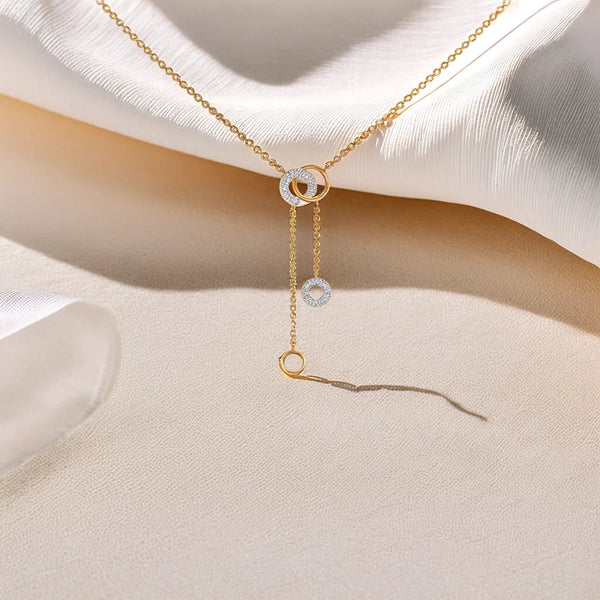 Circle of Dazzle Lab Grown Diamond Necklace for Women - Lukson 