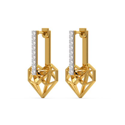 Heart Huggies - 18kt Gold Vermeil Lab Grown Diamond Earrings