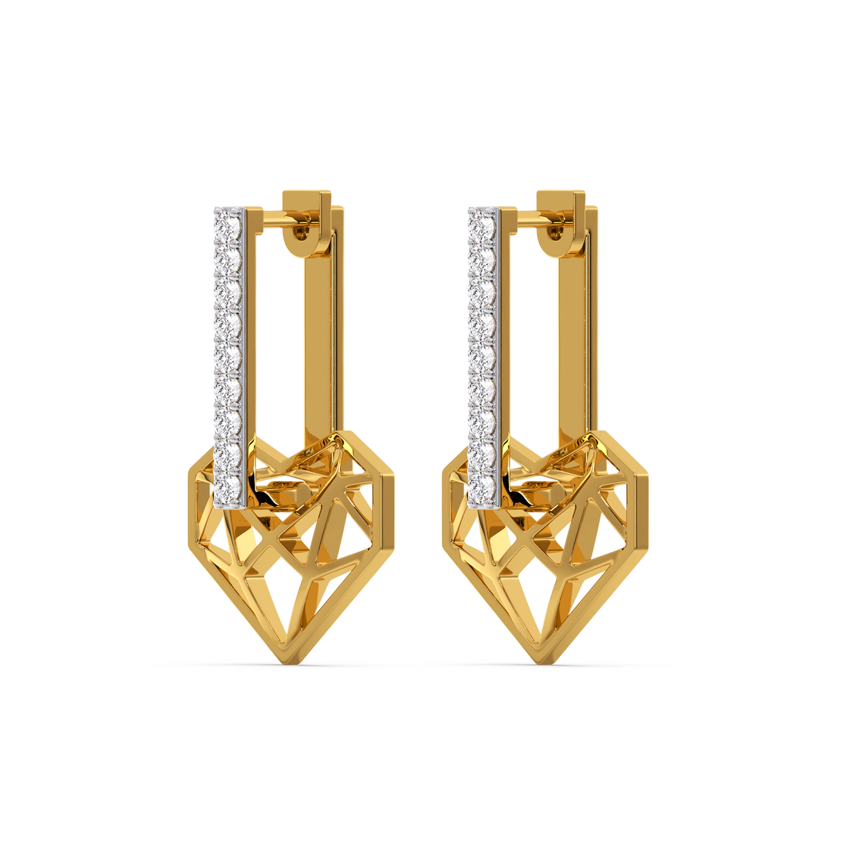 Heart Huggies Lab Grown Diamond Earrings - Lukson 