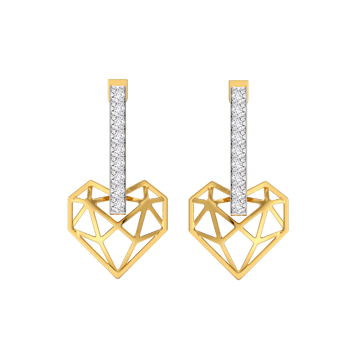 Trandy lab grown diamond stud earrings - Lukson 