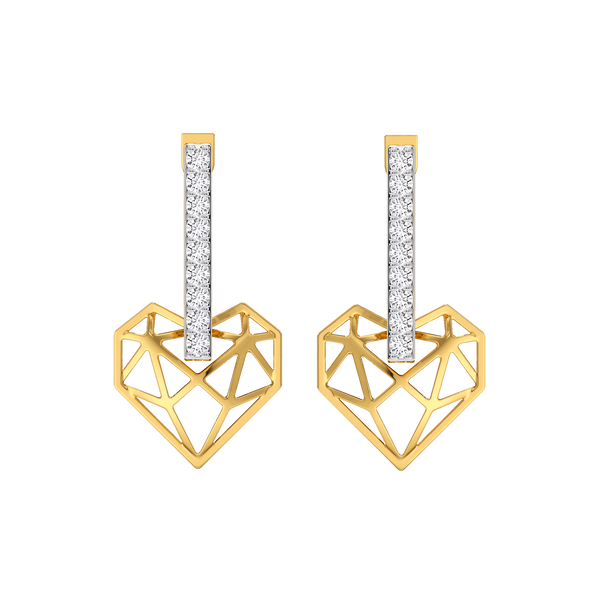 Trandy lab grown diamond stud earrings - Lukson 