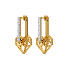 Heart Huggies - Lab Diamond Earrings