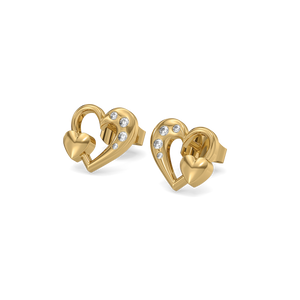 Hearts Unfold - Lab Diamond Stud Earrings