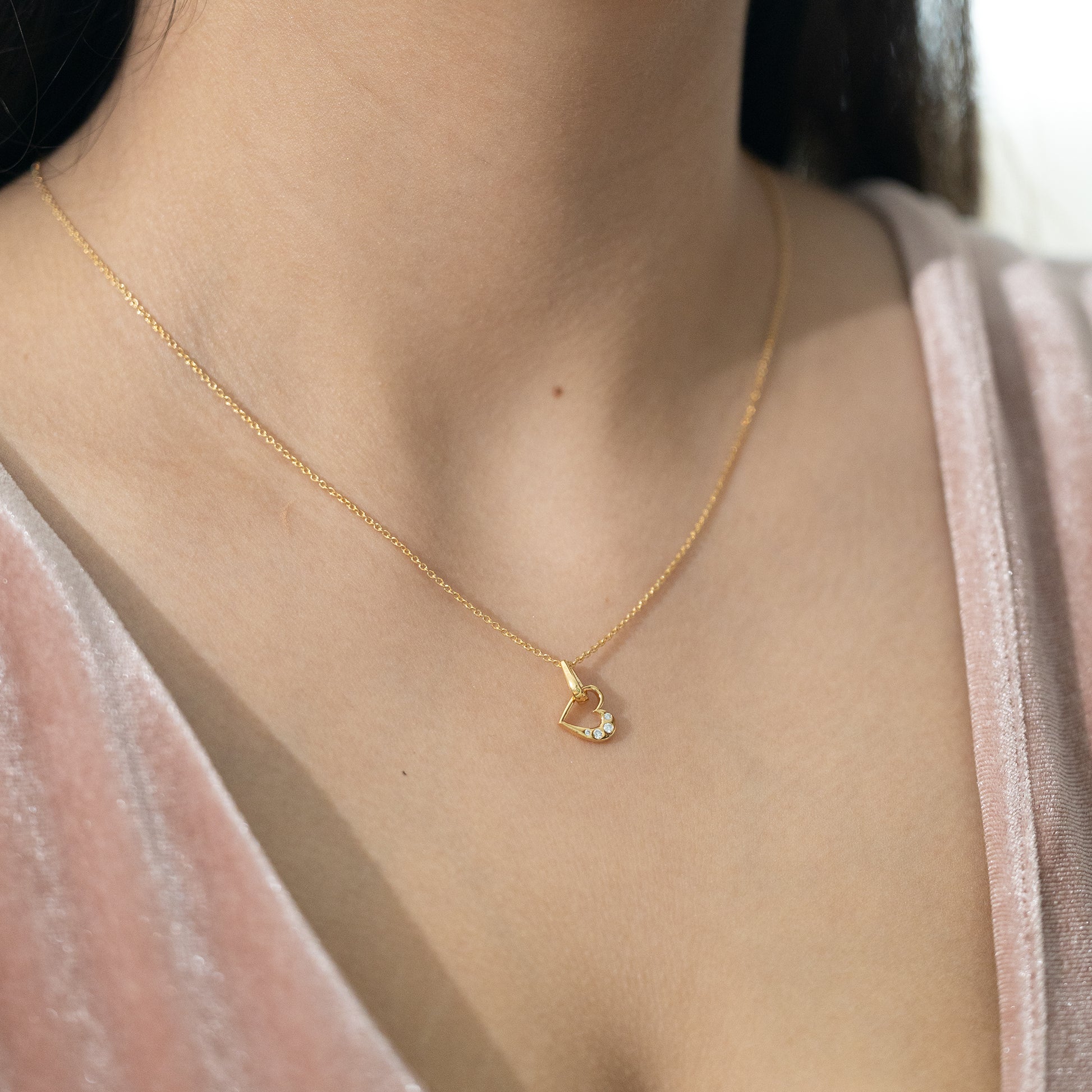 Hearts Unfold - Lab Grown Diamond Pendant Necklace