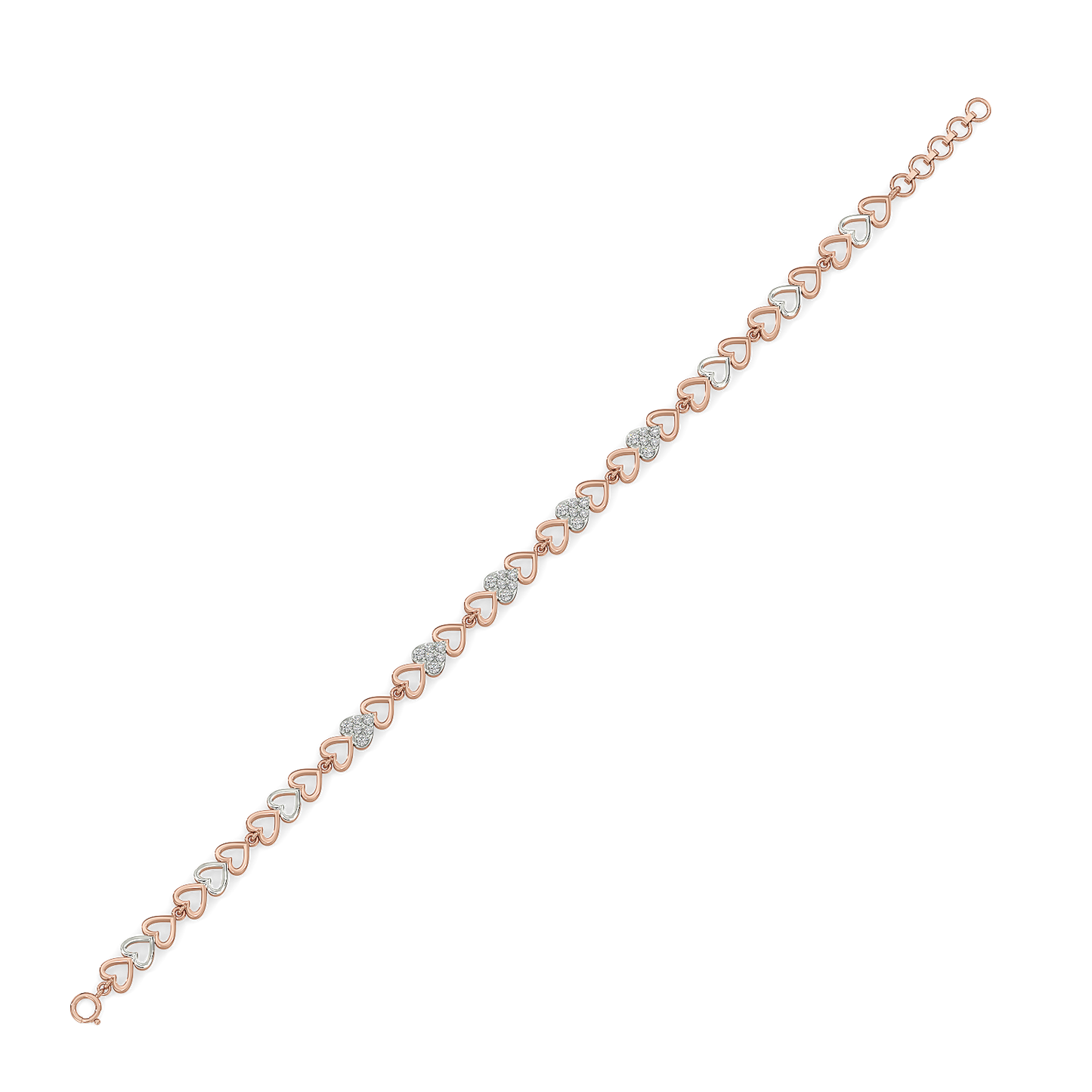 Heartstring - 18kt Rose Gold Vermeil Lab Grown Diamond Tennis Bracelet 
