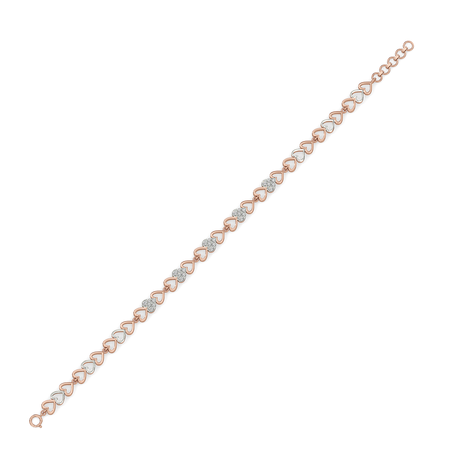 Heartstring - 18kt Rose Gold Vermeil Lab Grown Diamond Tennis Bracelet 