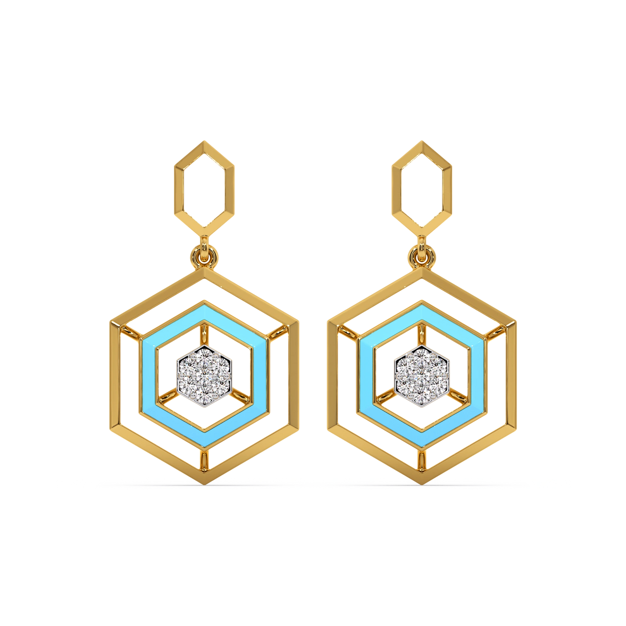 Hexa Glam - Lab Diamond Drop Earrings