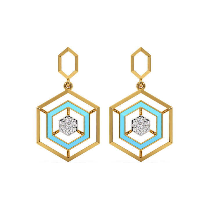 Hexa Glam - Lab Diamond Drop Earrings