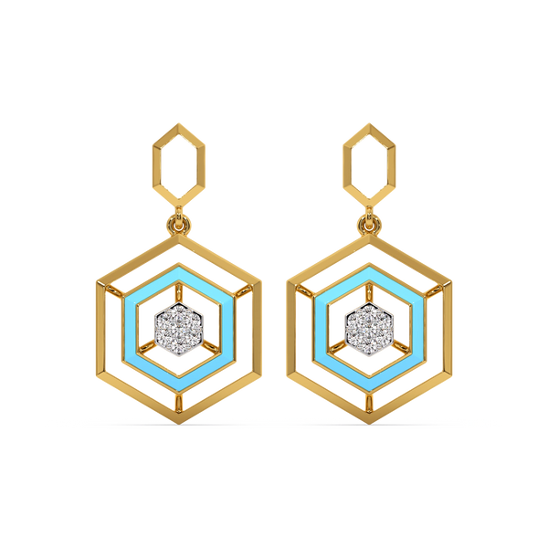 Hexa Glam Lab Diamond Drop Earrings