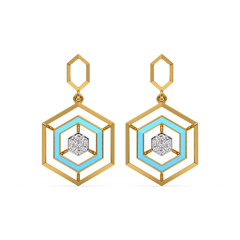 Hexa Glam - Lab Diamond Drop Earrings