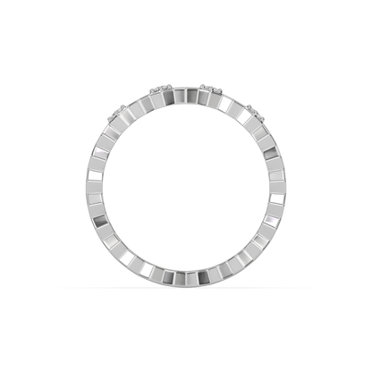 Icy Blue Band Ring-925 Sterling Silver Lab Grown Diamond Ring