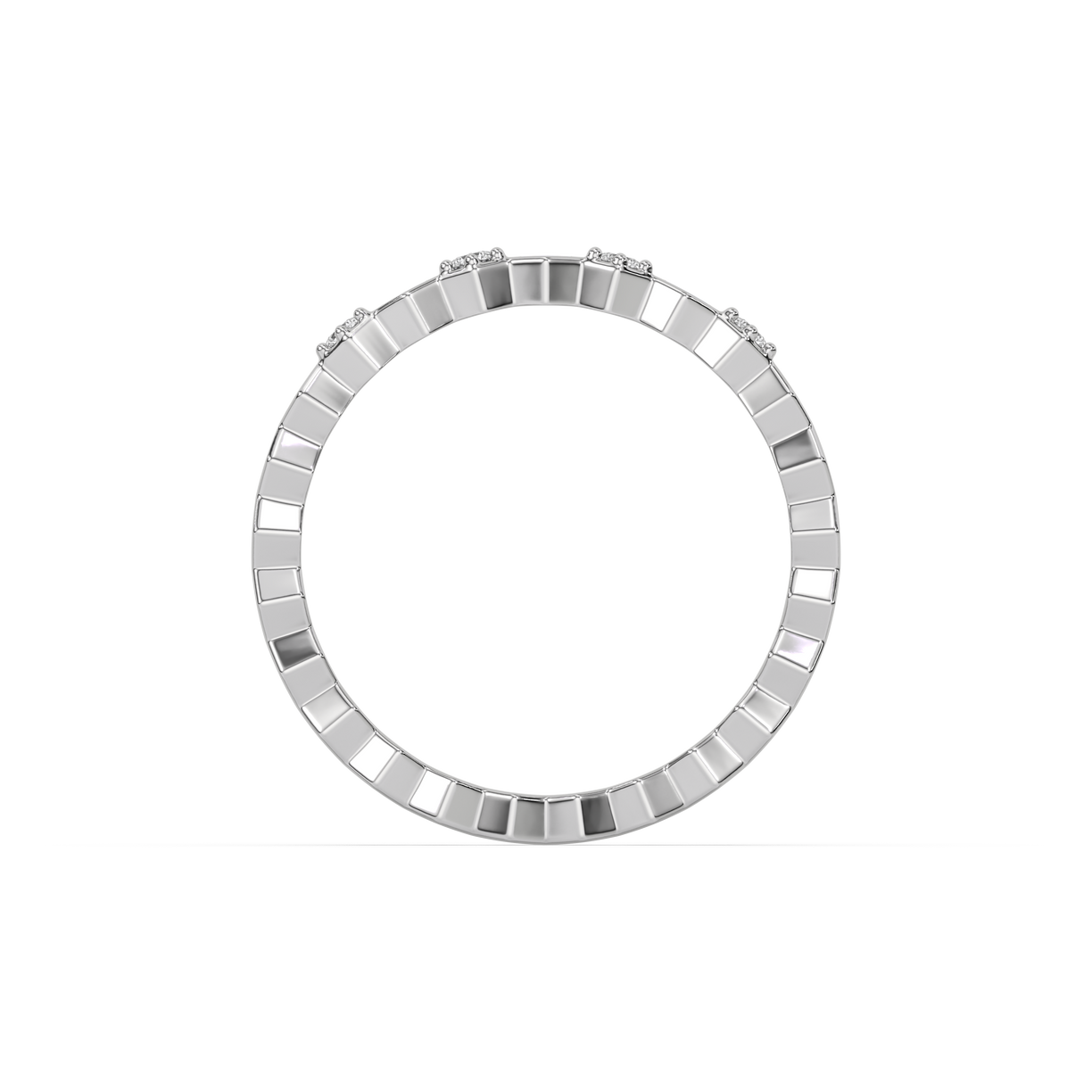 Icy Blue Band Ring-925 Sterling Silver Lab Grown Diamond Ring