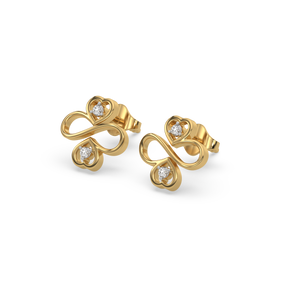 Infinity Clover - Lab Diamond Stud Earrings