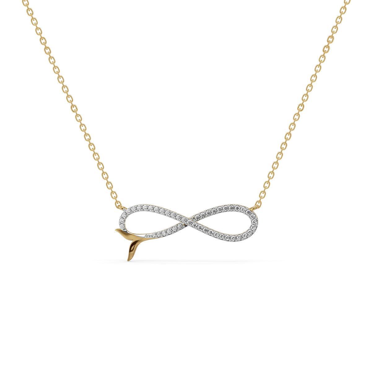 Infinity Tide - 18kt Gold Vermeil Lab Grown Diamond Necklace