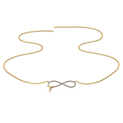 Infinity Tide - 18kt Gold Vermeil Lab Grown Diamond Necklace