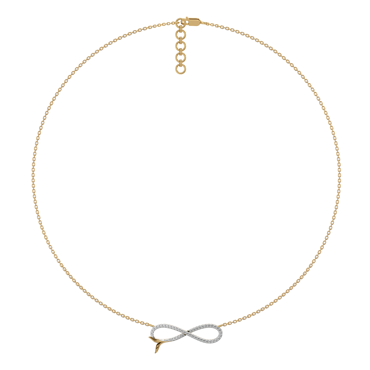 Infinity Tide - 18kt Gold Vermeil Lab Grown Diamond Necklace
