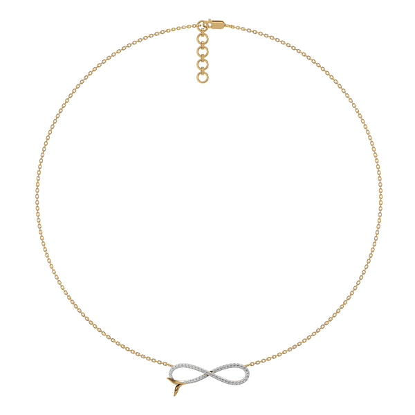 Infinity Tide - 18kt Gold Vermeil Lab Grown Diamond Necklace 