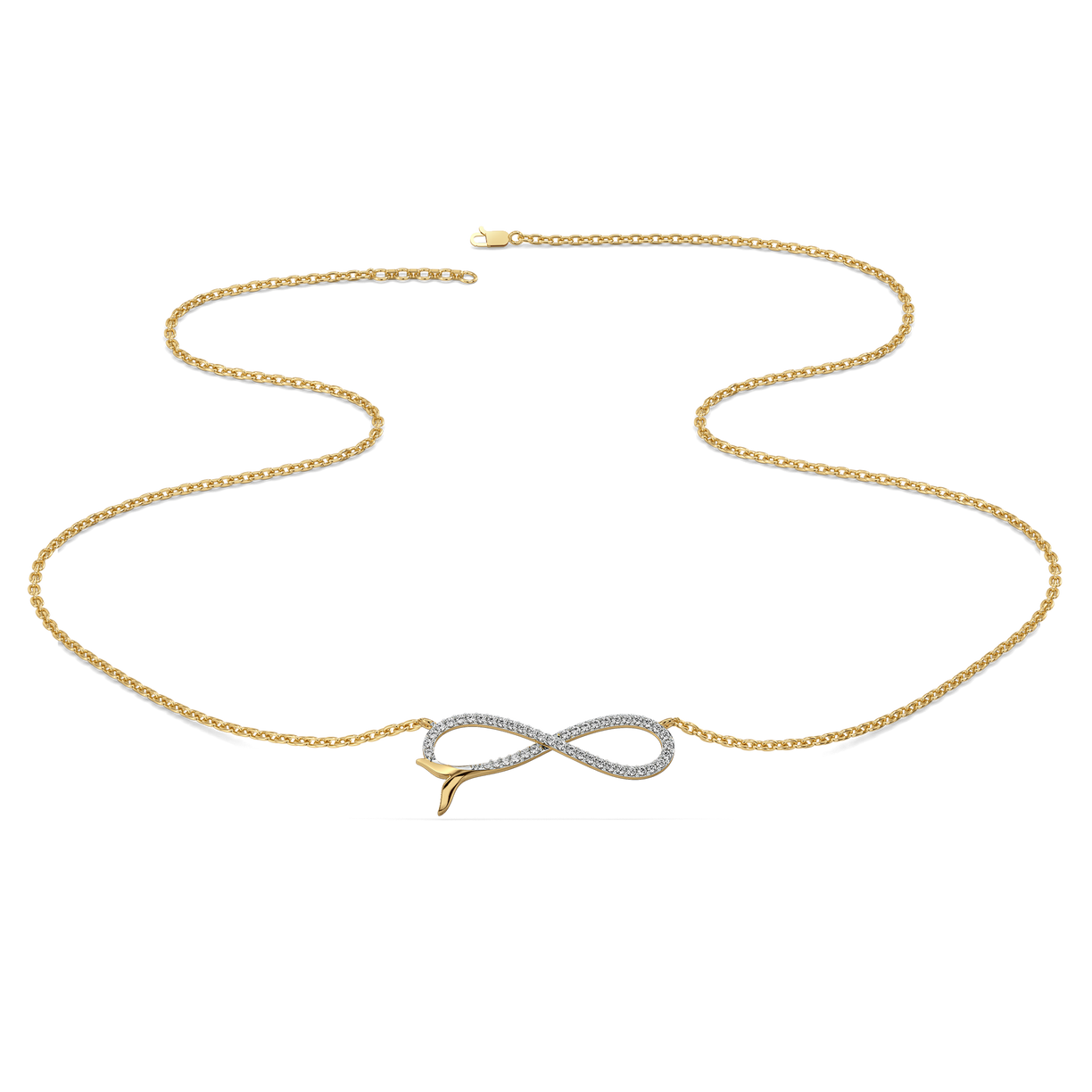 Infinity Tide - 18kt Gold Vermeil Lab Grown Diamond Necklace