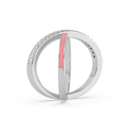 Intersection of Beauty Ring-925 Sterling Silver Lab Grown Diamond Ring