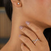 Beauty Of Connection Lab Grown Diamond Pink Enamel Ring - Lukson