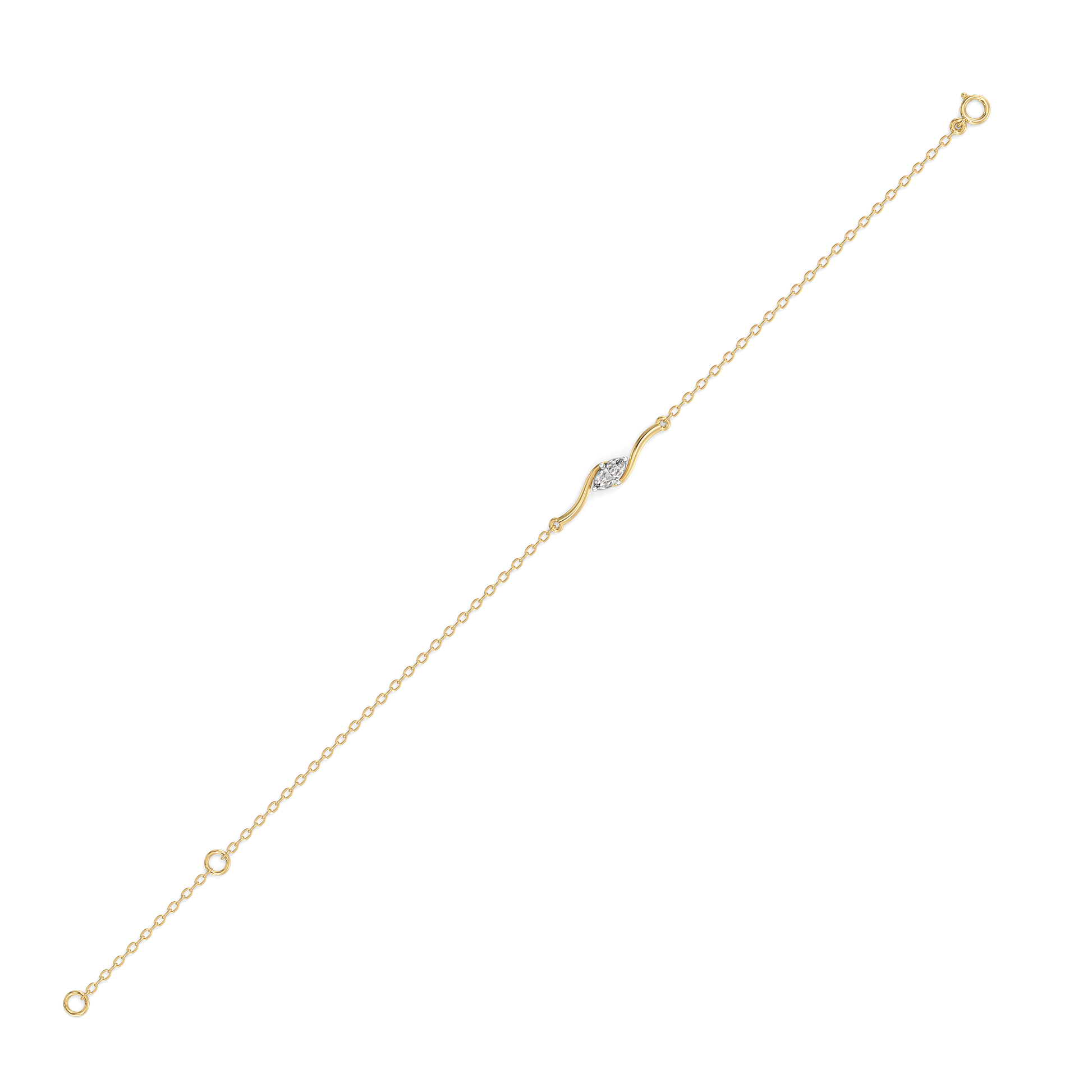 Astra Marquise - Pure Gold Lab Diamond Fashion Bracelet