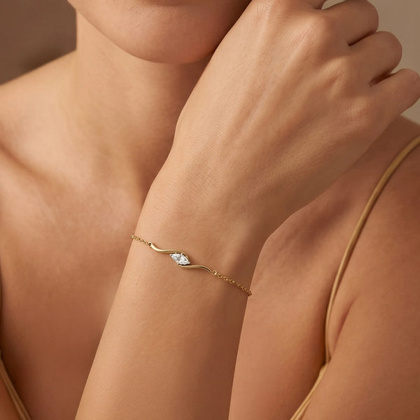 Astra Marquise - Pure Gold Lab Diamond Fashion Bracelet