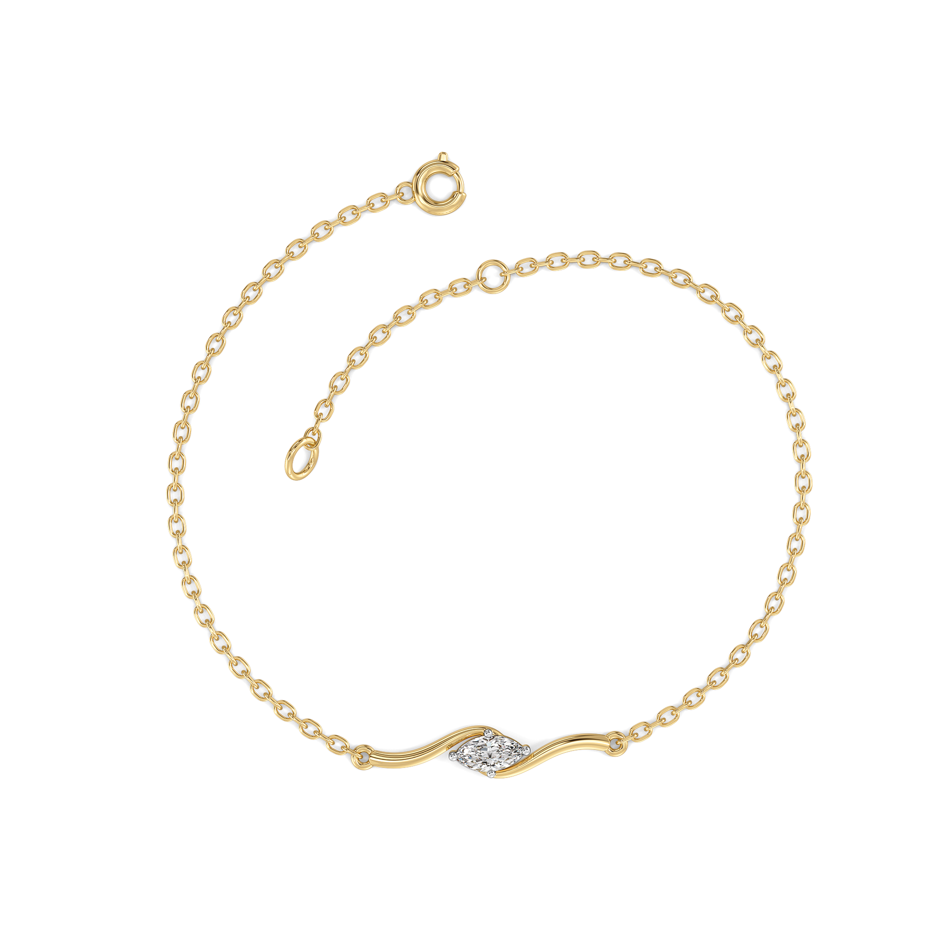 Astra Marquise - Pure Gold Lab Diamond Fashion Bracelet