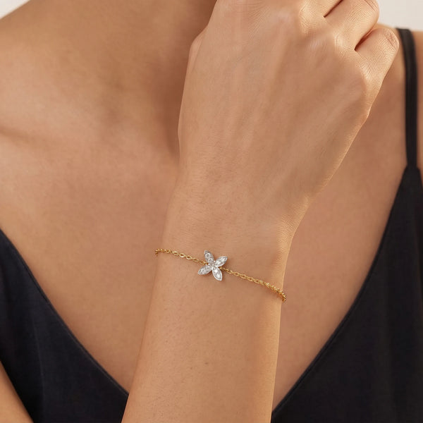 Daffodil Flora - Pure Gold Lab Diamond Fashion Bracelet