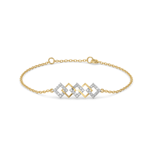 Luna Gleam - Pure Gold Lab Diamond Fashion Bracelet