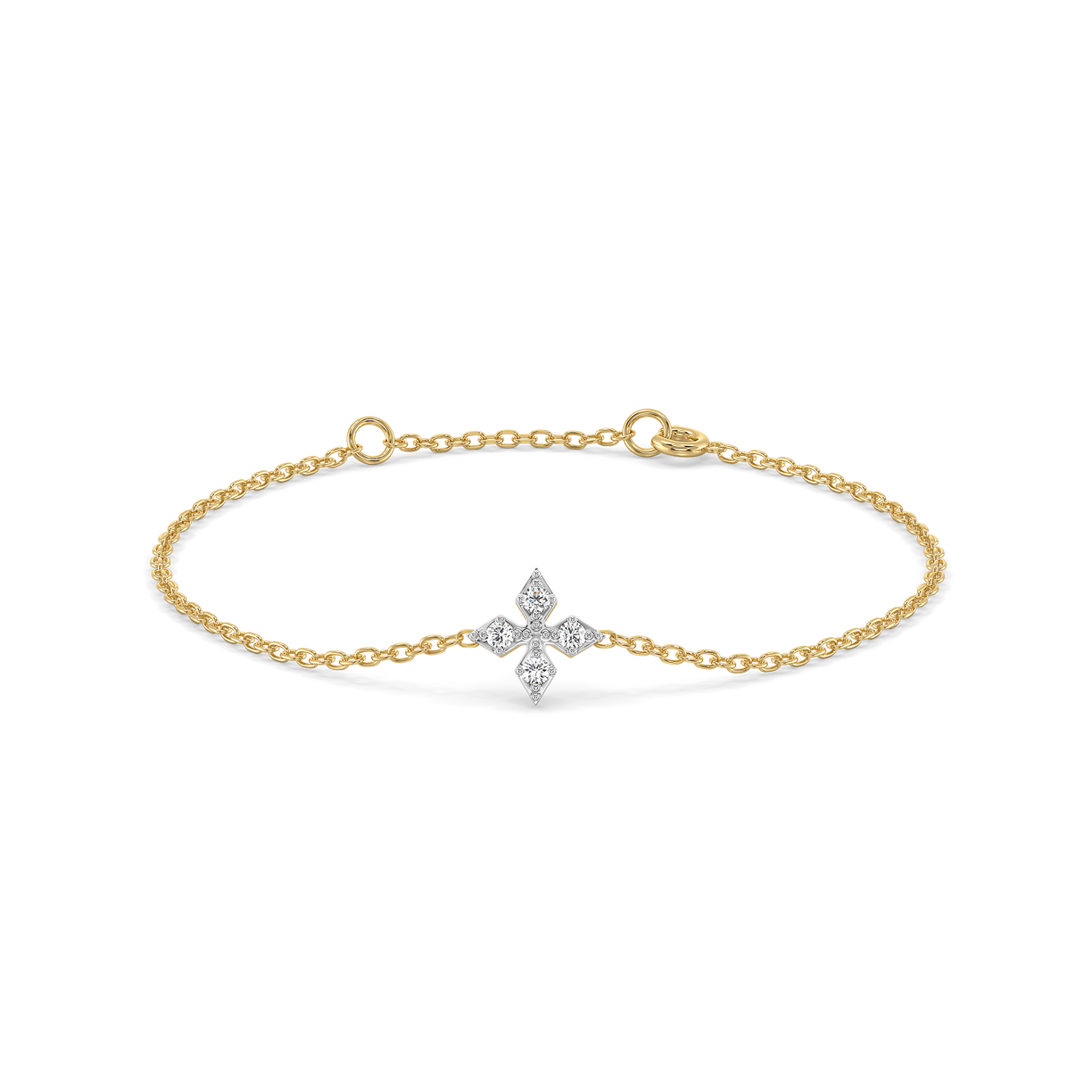 Tri-Shine - Pure Gold Lab Diamond Bracelet
