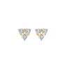 Lukson Tri-Shine 14K Gold Lab Grown Diamond Stud Earrings for Women
