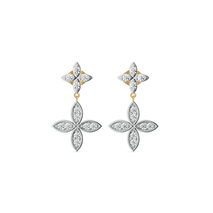 Daffodil Drops - Pure Gold Lab Diamond Earrings
