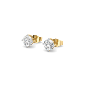Purely One Solitaire - Pure Gold Lab Diamond Earrings