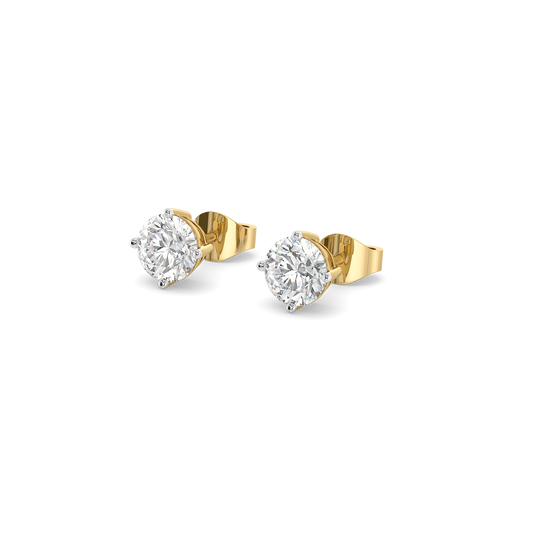 Purely One Solitaire - Pure Gold Lab Diamond Earrings
