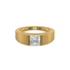 Gridline Gold – Pure Gold Lab-Grown Diamond Men's Ring