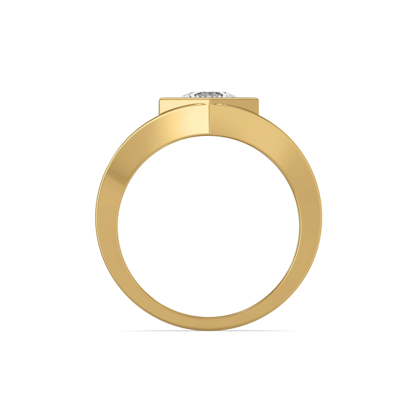 Classic Signet – Pure Gold Lab-Grown Diamond Men's Ring
