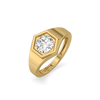 Classic Signet – Pure Gold Lab-Grown Diamond Men's Ring