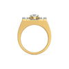 Square Radiance – Pure Gold Lab-Grown Diamond Men's Ring