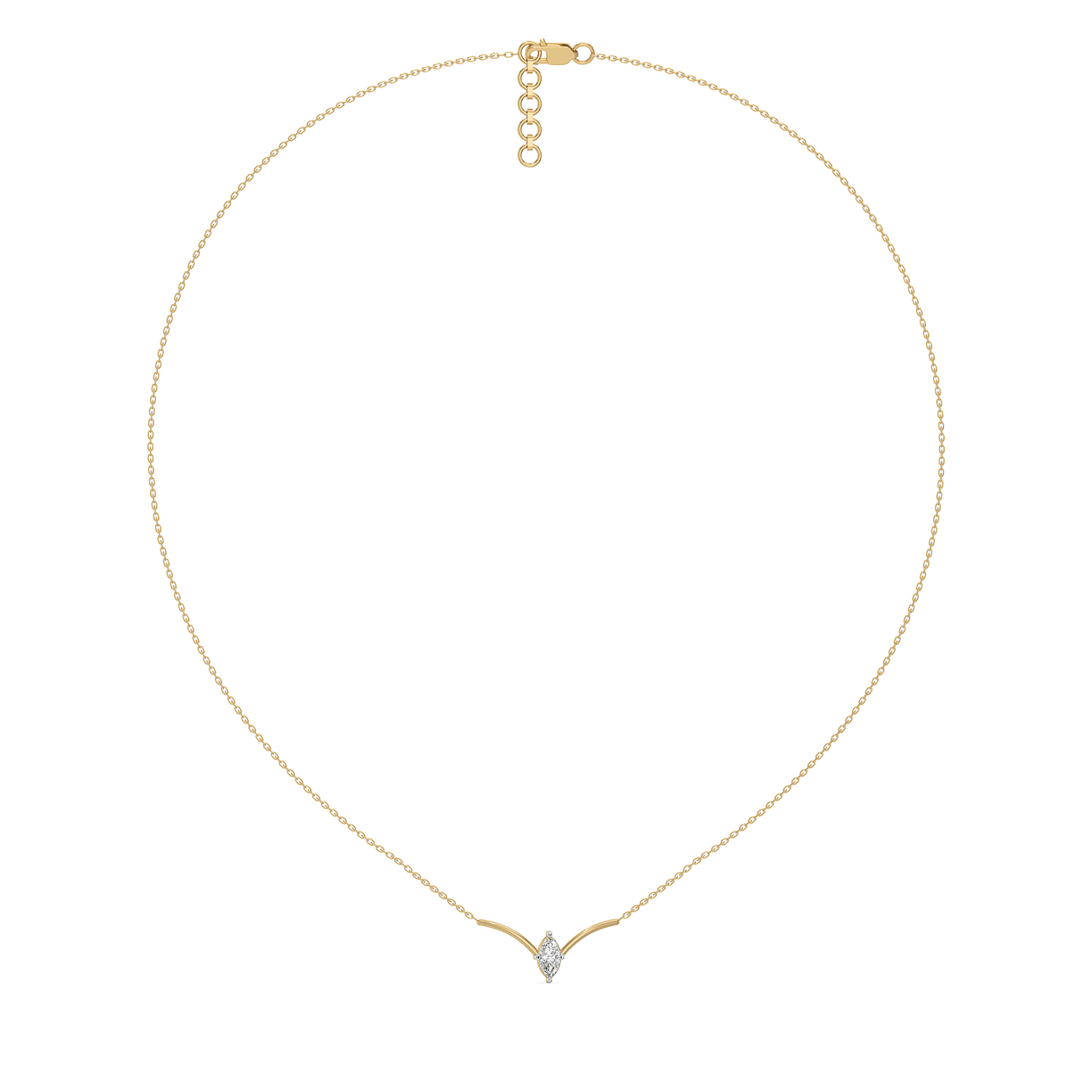 Astra Marquise Necklet - Pure Gold Lab Diamond Necklace