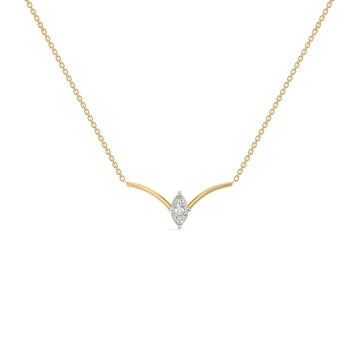 Astra Marquise Necklet - Pure Gold Lab Diamond Necklace