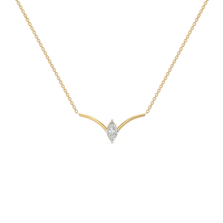 Astra Marquise Necklet - Pure Gold Lab Diamond Necklace