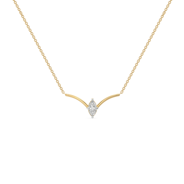 Lukson Astra Marquise Pure Gold Lab Grown Diamond Necklet Necklace