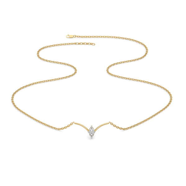 Lukson Marquise Gold Lab Grown Diamond Necklet Necklace in India